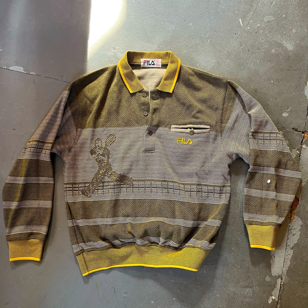 Vintage Fila Collared Long-sleeve